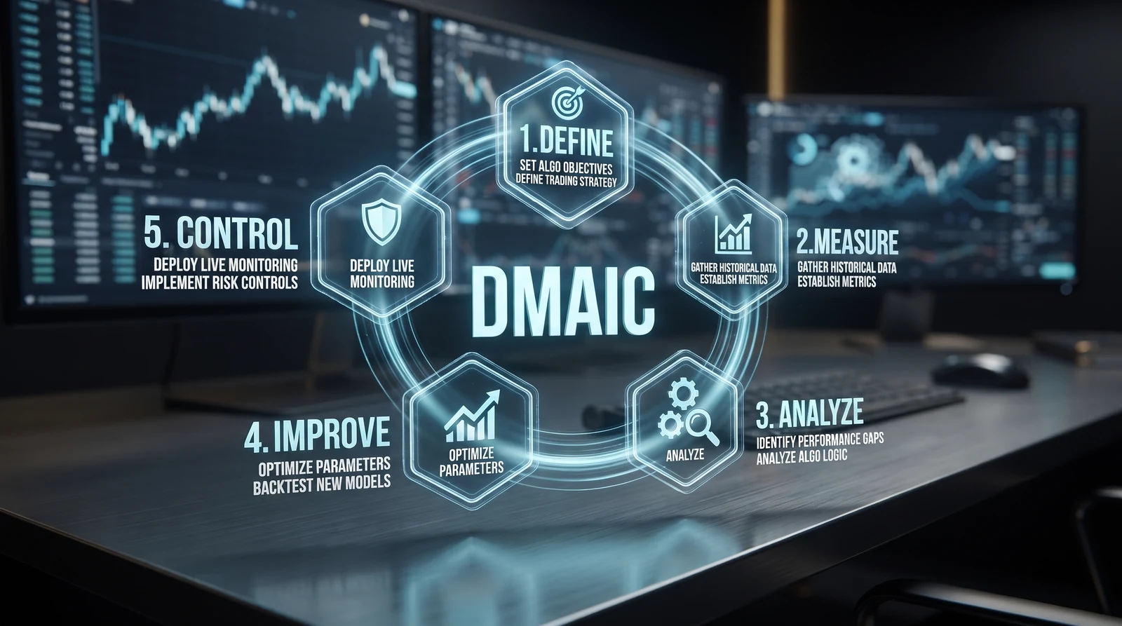Cyklus DMAIC v pěti krocích: Define, Measure, Analyze, Improve, Control — a co každý z nich znamená při stavbě algoritmické strategie